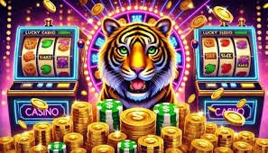 Slot game selection interface showing various online titles